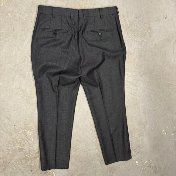 Spier & Mackay Dress Pants Grey Wool Trousers Birdseye 32x26 - Picture 7 of 9